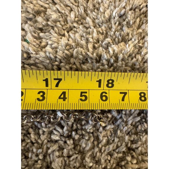 Brighton Necklace Reversible Heart Love Blooms Silver Tone with Scrolls 18" - Picture 7 of 8